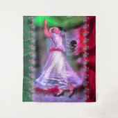 Mexican Dancer & Roses 0175 Wandteppich (Vorderseite)