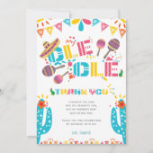 Mexican Danke Party Cactus Card Einladung (Vorderseite)