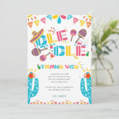 Mexican Danke Party Cactus Card Einladung (Stehend Vorderseite)