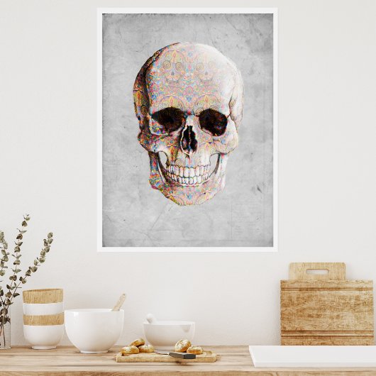 Mexican Day of the dead Skull Poster (Küche)