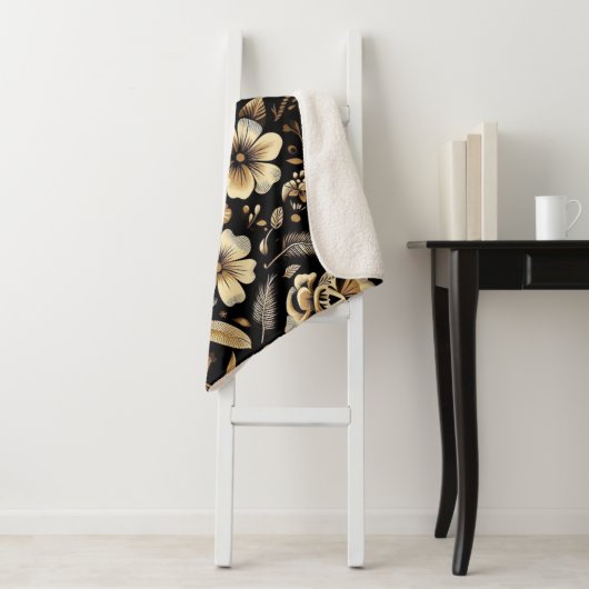 Mexican Dead and Floral Black Art Poker Sherpadecke (Beispiel)