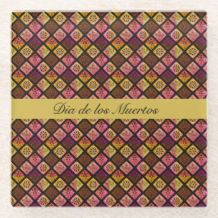 Mexican Dia de los Muertos anpassbar Glasuntersetzer