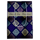 Mexican Dia de los Muertos anpassbar Mittlere Geschenktüte (Rückseite)