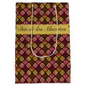 Mexican Dia de los Muertos anpassbar Mittlere Geschenktüte (Rückseite)