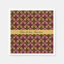 Mexican Dia de los Muertos anpassbar Serviette