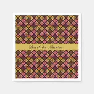 Mexican Dia de los Muertos anpassbar Serviette