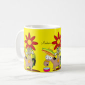 Mexican Donkey Dog Sombrero Yellow Tasse (Vorderseite Links)