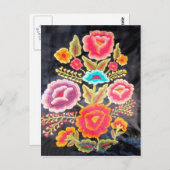 Mexican Embroidery design Postkarte (Vorne/Hinten)
