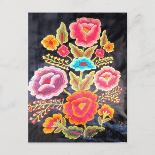 Mexican Embroidery design Postkarte (Vorderseite)