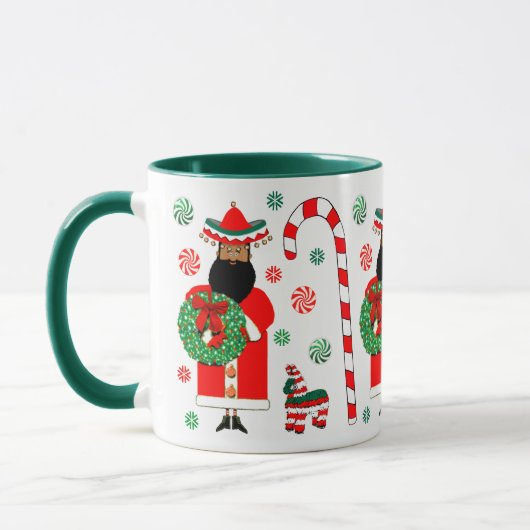 Mexican Feliz Navidad Santa Tasse (Links)