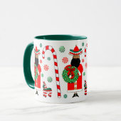 Mexican Feliz Navidad Santa Tasse (Vorderseite Links)