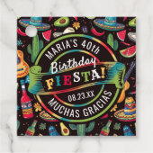 Mexican Fiesta Any Occasion Pattern Black ID1114 Geschenkanhänger (Vorderseite)