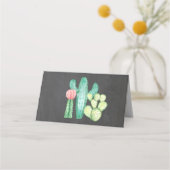 Mexican Fiesta Aquarell Cactus table cards Platzkarte (Rückseite)