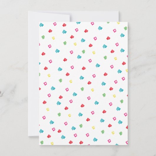 Mexican Fiesta Baby Duschkabine Einladung (Rückseite)