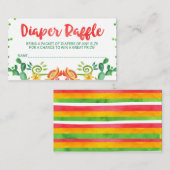 Mexican Fiesta Baby Shower Diaper Raffle Begleitkarte (Vorne/Hinten)