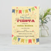 Mexican Fiesta Baby Shower Einladung (Stehend Vorderseite)