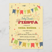 Mexican Fiesta Baby Shower Einladung (Vorne/Hinten)