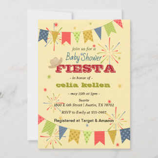 Mexican Fiesta Baby Shower Einladung