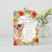 Mexican Fiesta Baby Shower Einladung (Stehend Vorderseite)