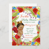 Mexican Fiesta Baby Shower Einladung (Vorne/Hinten)