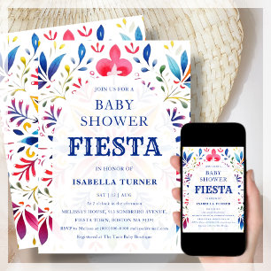 Mexican Fiesta Baby Shower Einladung