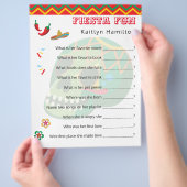 Mexican Fiesta Baby Shower 🎉 Fun Question Game Flyer (Hand)