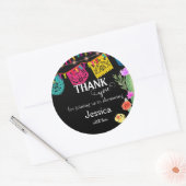 Mexican Fiesta Babydusche Dank runder Sticker (Umschlag)