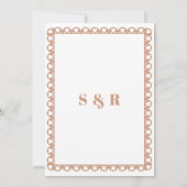 Mexican Fiesta Barro Papel Picado Boho Wedding Einladung (Rückseite)