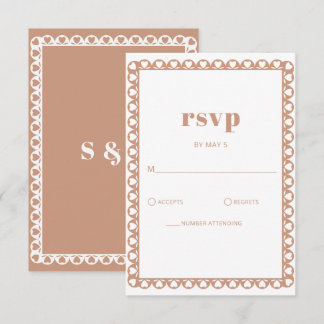 Mexican Fiesta Barro Papel Picado Boho Wedding RSVP Karte