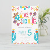 Mexican Fiesta Birthday Einladung (Stehend Vorderseite)