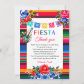 Mexican Fiesta Birthday Flat Thank You Card Dankeskarte (Vorderseite)