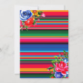 Mexican Fiesta Birthday Flat Thank You Card Dankeskarte (Rückseite)