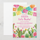 Mexican fiesta birthday party einladung (Vorne/Hinten)