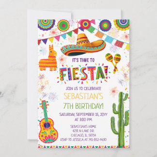 Mexican Fiesta Birthday Party Invitation Einladung
