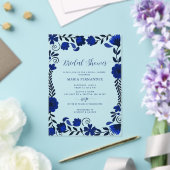 Mexican Fiesta Blue Talavera Brautparty Acryleinladungen (In Situ (Hochzeit))