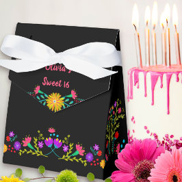 Mexican Fiesta Blume Black Personalisiert Geschenkschachtel