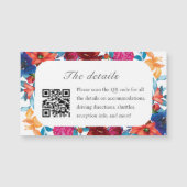 Mexican Fiesta Blume Wedding Details Magnet Card (Vorderseite)
