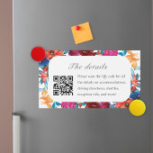Mexican Fiesta Blume Wedding Details Magnet Card