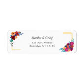 Mexican Fiesta Blume Wedding-Rücksendesiegel (Vorne)