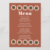 Mexican Fiesta Boho Barro Wedding Menükarte (Vorderseite)