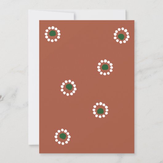 Mexican Fiesta Boho Barro Wedding Save The Date (Rückseite)