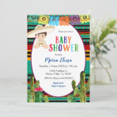 Mexican Fiesta Boy Baby Shower Einladung (Stehend Vorderseite)
