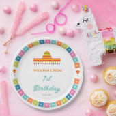 Mexican Fiesta Cactus 1. Geburtstag Pappteller (Party)