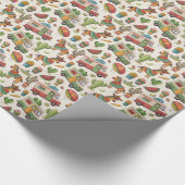 Mexican Fiesta Camper Van & Piñata Pattern Geschenkpapier (Ecke)