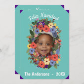 Mexican Fiesta Christmas Monogram Einladung (Vorne/Hinten)