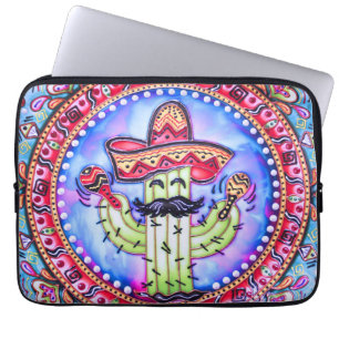 Mexican Fiesta Cinco de Mayo Sombrero Hat Blue Red Laptopschutzhülle