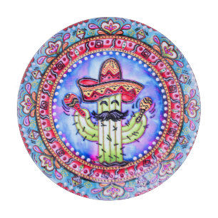 Mexican Fiesta Cinco de Mayo Sombrero Hat Blue Red Schneidebrett