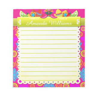 Mexican Fiesta Colorful Cutout Notepad Notizblock