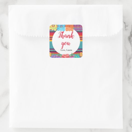 Mexican Fiesta Danke Stickers (Tasche)