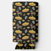 Mexican Fiesta & Día de Muertos Selters Dosenkühler (Rückseite)